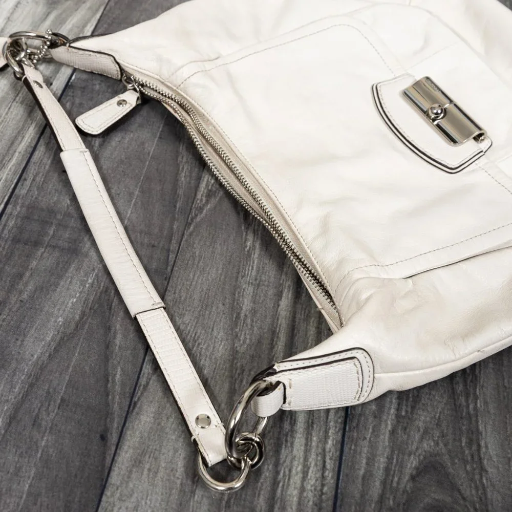 Coach Shoulder Bag Purse - Leather Cream/Beige - Picture 13 of 16
